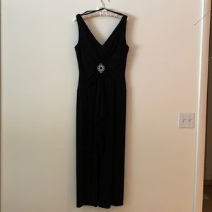Long black dress with bling